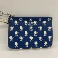 Coach コーチ ポーチ pvcレザー 花柄 スモール リストレットポーチ
