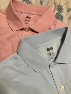 エアリズムコットンカノコポロシャツ 2枚セット L 水色ピンク