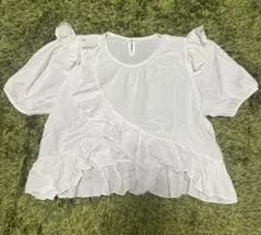 GRL フリルホワイトブラウス