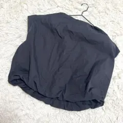 ZARA ノースリーブ　プルオーバー　裾バルーン　　シンプル　ブラック（L）