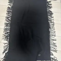 K.T カシミヤ100% マフラー　ブラックのサムネイル
