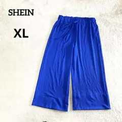 シーインSHEIN ワイドパンツ イージーパンツ ブルー XL