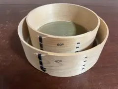 木枠 ステンレス 粉ふるい 篩 60目＆40目 ２個セット そば打ち道具のサムネイル