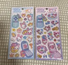 平成ハッピーフォン　フワフワらびちゃん　まじかるみゅーちゃん　セット　シール