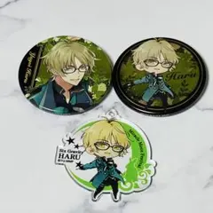 ツキウタ＊弥生春＊缶バッジ＊アクキー＊セット＊グラビ＊ムンフェス＊黒年長