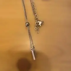 金属製チェーン ネックレス ボールバー付き 約80cm