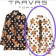TRAVAS TOKYO ベア総柄 ドット 長袖シャツのサムネイル