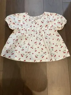 美品♡ プティマイン　チュニック　さくらんぼ柄　90
