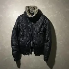 00s y2k down jacket rabbit far doublezip