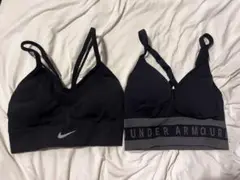 Nike & Under Armour スポーツブラ 2点セット