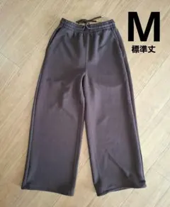 GU パフスウェットバギーパンツMブラウンレディーススウェットパンツ標準丈