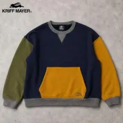 KRIFF MAYER クレイジー配色 裏起毛スウェット Lのサムネイル