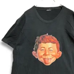 BLKG 雑誌 Tシャツ 古着 黒 マッドマガジン MAD アルフレッド
