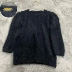 ミューズ クルーネック　プルオーバー ニット セーター シャギーのサムネイル