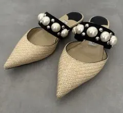 JIMMY CHOO パール スタッズ サンダル ミュール 34のサムネイル