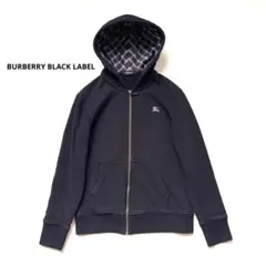 BURBERRY BLACK LABEL パーカー　ジップアップ　ノバチェック