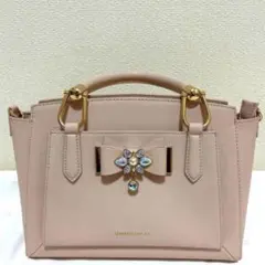 SAMANTHAVEGA(サマンサベガ) ビジュー＆リボン付きトートバッグ