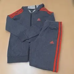 adidas ジャージセット グレー/レッド 140cm
