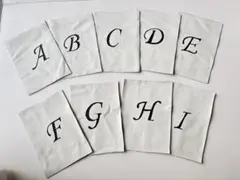 【値下げ】テーブルナンバー 結婚式 アルファベットカード A-I セット