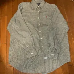 Ralph Lauren グリーン系チェック長袖シャツ