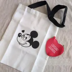 ディズニー　ミッキー　トートバッグ　ポーチ　ハート　ゼクシィ　Disney