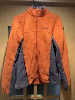 Columbia フリースジャケット オレンジ・グレー　古着