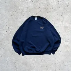 【90s】USA製JERZEESジャージーズ　ネイビースウェット