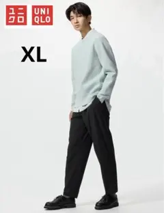 美品　UNIQLO　ウルトラストレッチパンツ　ブラック　XL ユニクロ