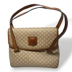 美品　CELINE セリーヌ　ベージュ　ハンドバッグ　マカダム柄