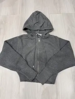 ZARA ジッパー　フーディーニットのサムネイル