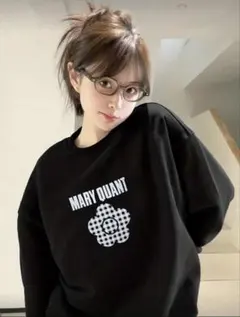 新品MARY QUANT ギンガムチェックロゴトレーナー