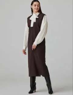 【BALLSEY】プレーンダブルフェイス ジャンパースカート