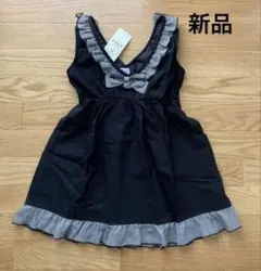 新品タグ付★axes kids♪千鳥柄フリルリボンワンピ110120フォーマルのサムネイル