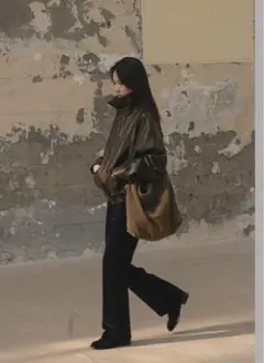 Balmacaan Leather Jacket / OHOTOROのサムネイル