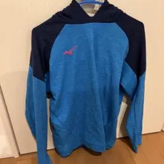 ミズノ フード付きパーカー 青と紺