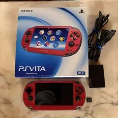 美品　SONY PS Vita PCH-1000レッド 本体 Wi-Fi