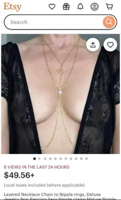【新品未使用】ニップルリングネックレス　大人　セクシー