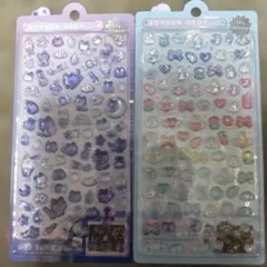 ボンボンドロップシール ミニ にじいろ よるねこ 正規品 クーリア