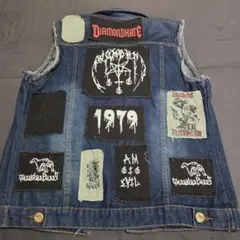 パッチ付きデニムベスト Diamondhate XXL