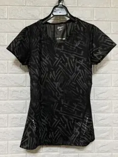 h1451■asics MOTIONDRY■アシックス スポーツトップス 黒 Lのサムネイル