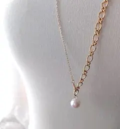 Y字淡水パールチェーンロングネックレス