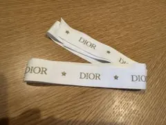 Dior ホワイトリボン ゴールドロゴ