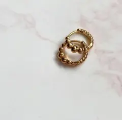 ママにも安心直径1センチ　フープピアス