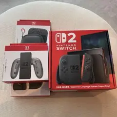 新品未開封　ニンテンドースイッチ2 本体　ジョイコン2充電グリップ　純正ケース