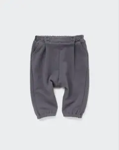【新品】ユニクロ ウルトラストレッチスウェットタックパンツ 100 チャコール