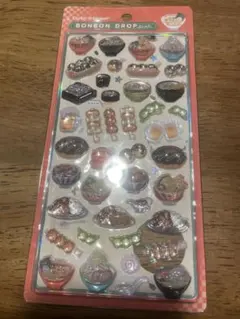 ボンボンドロップシール　和柄　日本食　たこ焼き　お好み焼き　ラーメン