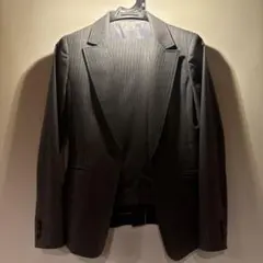 グレー ストライプ ビジネススーツジャケット 入学式、卒業式、お祝い、