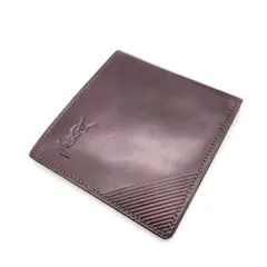 vintage 未使用 YSL イヴサンローラン レザー 折りたたみ財布