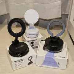 スマホホルダー 車載ホルダー　360度回転 マグネット付き　 3個セット