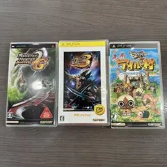 【動作確認済】PSP モンハン 3点セット 2ndG-3rd-アイルー村 訳あり